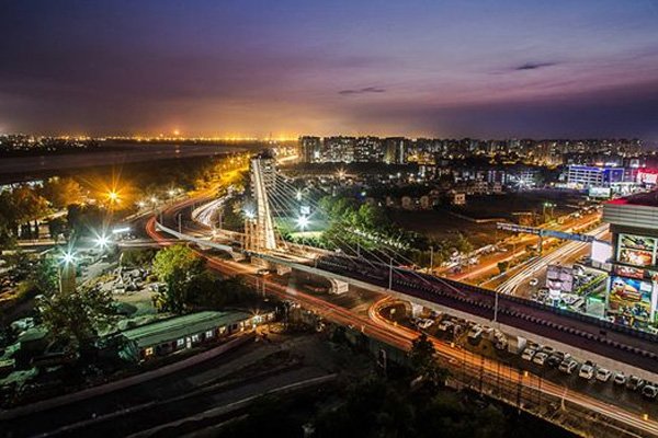 Surat City Night View at Shree Kuldevi Travels Website